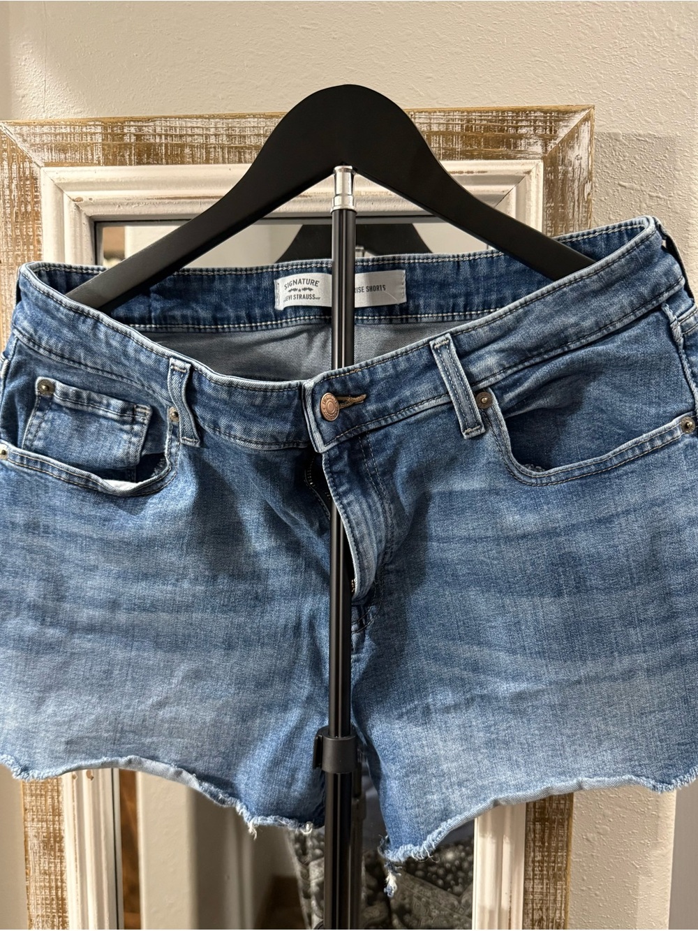 Women’s Blue Denim Cutoff Shorts